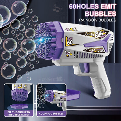 60-hole Bubble Gun - Purple